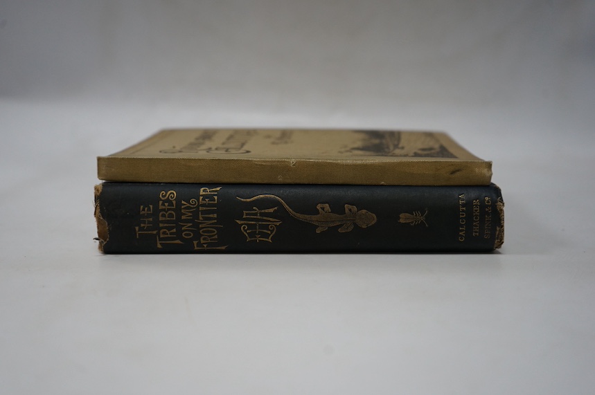 Minney, Rubeigh James - Round About Calcutta, first edition, Humphrey Milford, OUP, 1922, with presentation inscription and letter from the author; Aitken, Edward Hamilton - The Tribes On My Frontier, 3rd ed, 1887 (2)